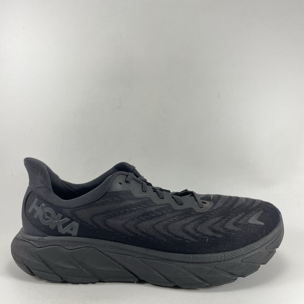 Hoka Arahi 6 Stability Running Shoes Mens Size 12.5 D All Black Sneakers